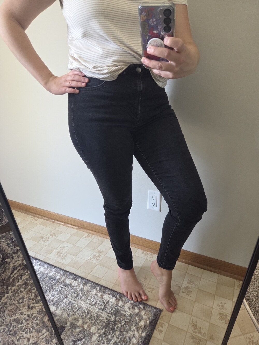American Eagle Black High-Rise Women’s Skinny Jeans Luxe Stretch